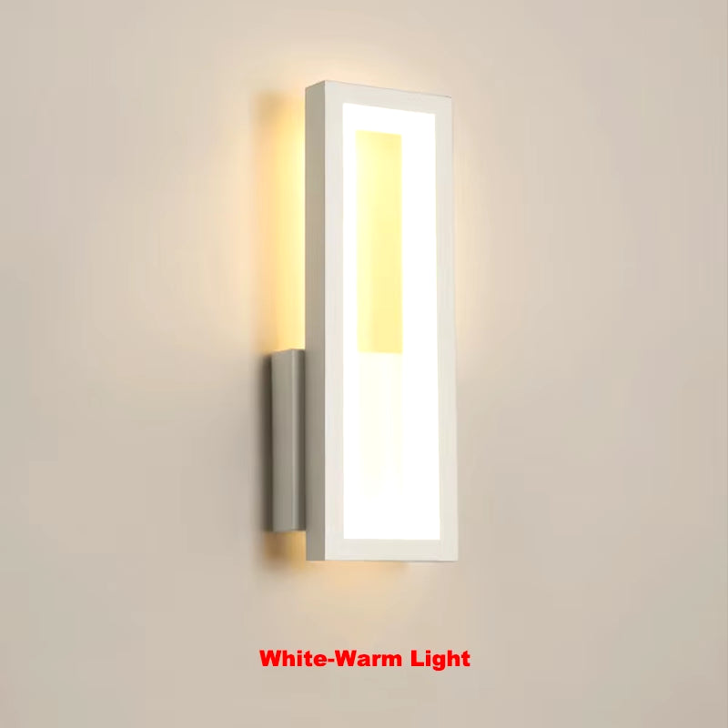 Modern Minimalist Wall Lamps Home Decor Living Room Bedroom Bedside 16W Ac96V-260V Led Sconce Black White Light Aisle Decoration
