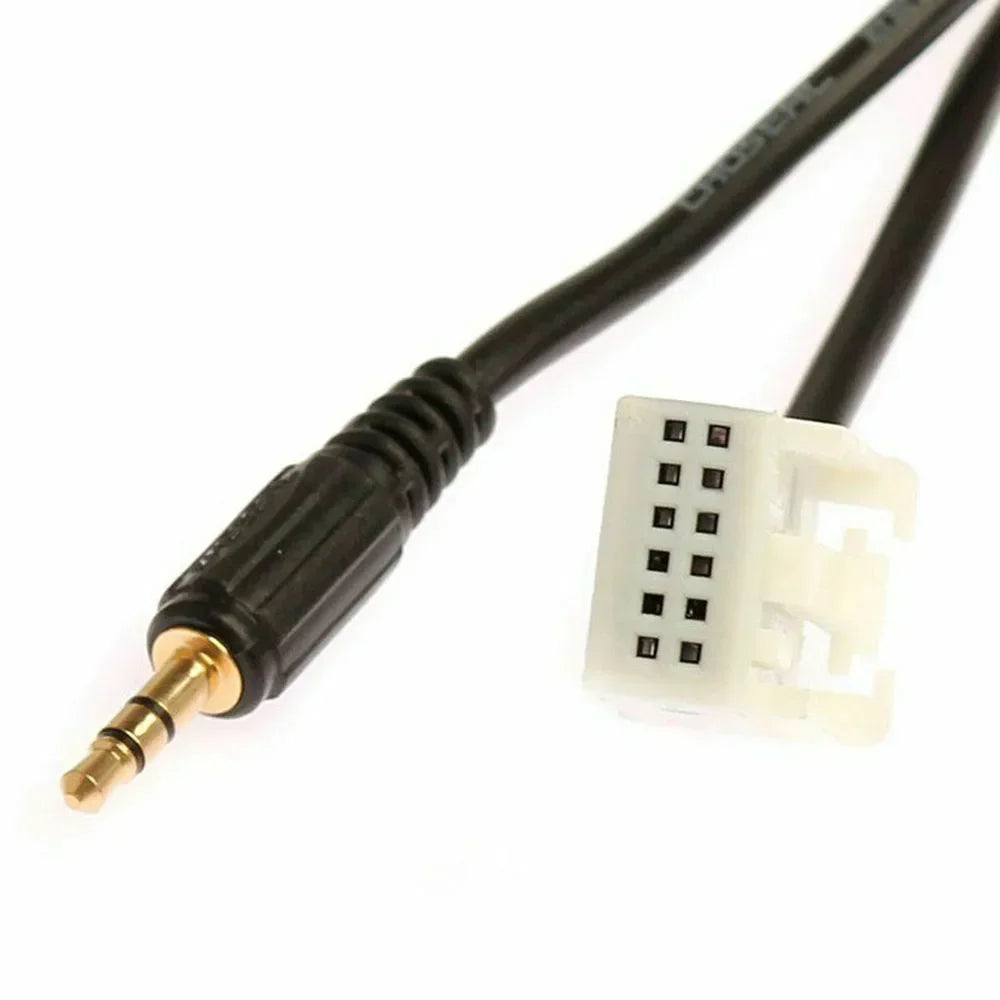 Premium Car AUX 12PIN Audio Adapter with 3.5MM Jack for BMW Models E60, E63, E64, E65, E66, E87, E88, E81, E82, E90, E91, E92 - Connect Your Music Effortlessly!