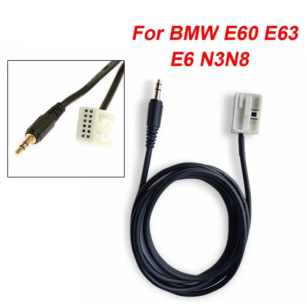 Premium Car AUX 12PIN Audio Adapter with 3.5MM Jack for BMW Models E60, E63, E64, E65, E66, E87, E88, E81, E82, E90, E91, E92 - Connect Your Music Effortlessly!